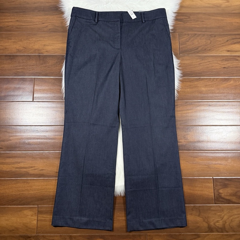 Talbots Women's Size 18 Blue Polished Denim Newport Trouser Pants